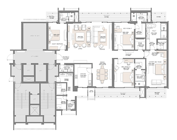 Suncity Platinum Towers floor plans